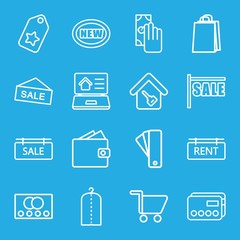 Set of 16 sale outline icons