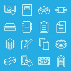 Set of 16 pad outline icons