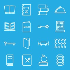 Set of 16 cover outline icons