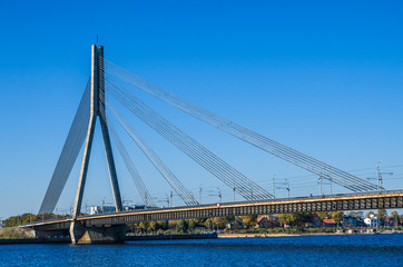Riga, Bridge over river Daugava