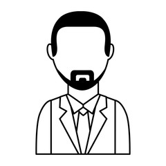 businessman character isolated icon vector illustration design