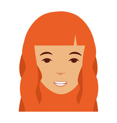 young woman avatar character vector illustration design