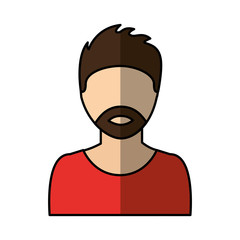 young man avatar character vector illustration design