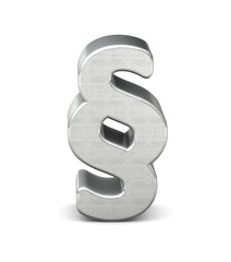 symbol paragraph silber silver 3d struktur