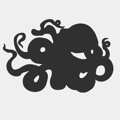 Devilfish Octopus with curling tentacles