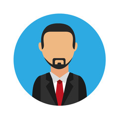 businessman character isolated icon vector illustration design