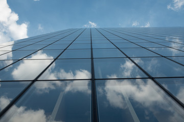 Glass facade of a modern office block