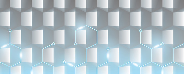 Abstract geometric banner