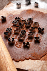 Chocolate cookie alphabet preparation process