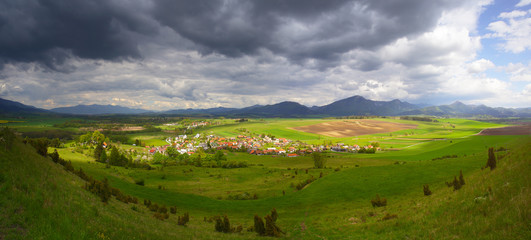 Fototapeta premium Summer rural colorful background