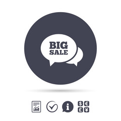 Chat Big sale sign icon. Special offer symbol.