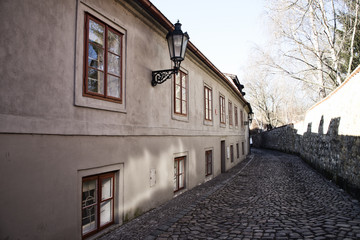 Fototapeta na wymiar Historical lane in Prague