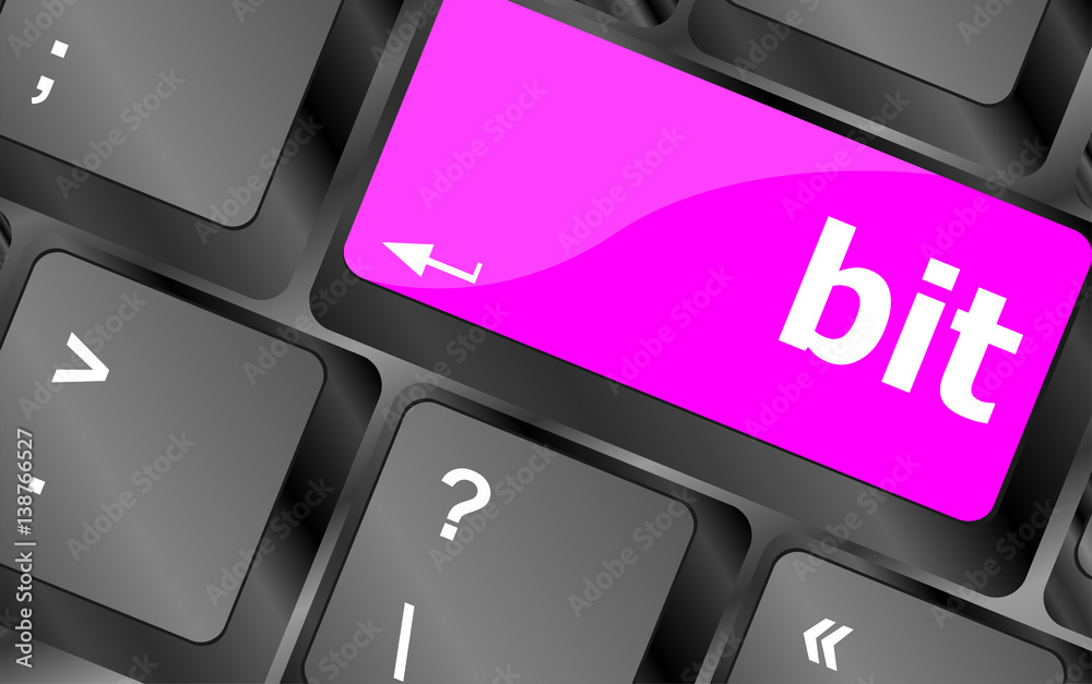 Poster bit enter button on computer pc keyboard key