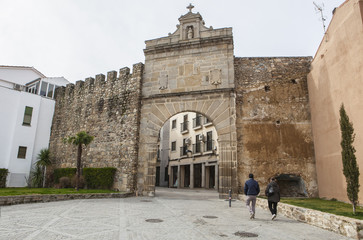 Medieval Sun Door, Puerta de Sol, Caceres, Extremadura, Spain, Europe.