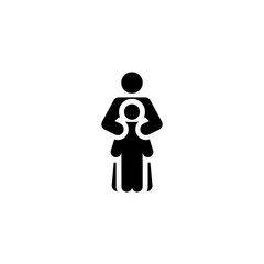 Fototapeta premium Child Life Protection Icon. Flat Design.