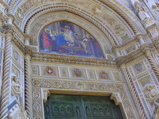 Fototapeta premium Portal katedry we Florencji