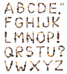 set stone letter isolated on white