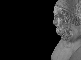 White plaster statue bust of the philosopher Homer © Kozlik_mozlik