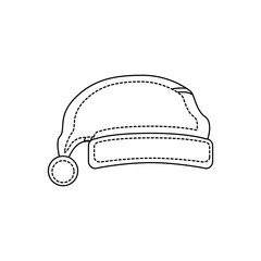 figure christmas' hat icon, vector illustraction design image