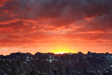 mountain sunset