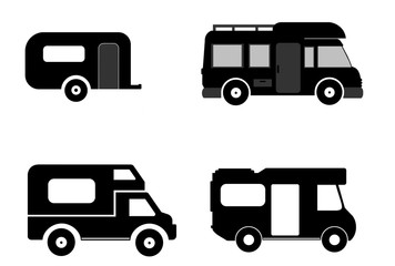 Camping-car en 4 ic&ocirc;nes