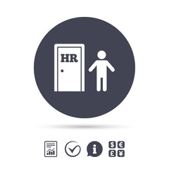 Human resources sign icon. HR symbol.