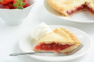 Strawberry rhubarb pie