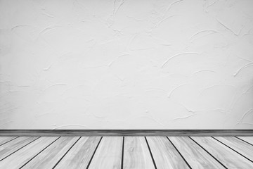 Vintage interior with white wall