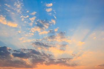 sunset sky and clouds.