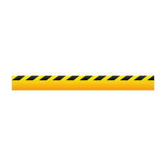 yellow warning ribbon icon, vector illustraction design image