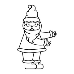 santa claus character icon vector illustration design