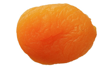 isolated dried apricot