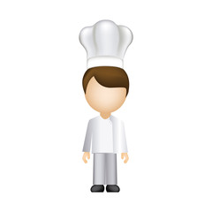 color man chef icon, vector illustraction design image