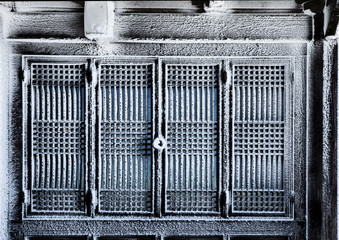 the frost on the door which is korea cultural and traditional style