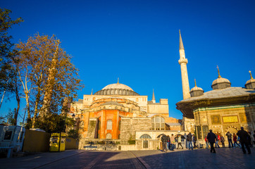 Obraz premium View of the Hagia Sophia in Istanbul, Turkey.