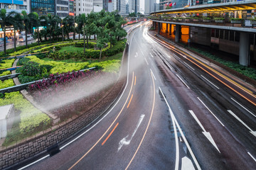 urban traffic road with cityscape in modern city of China.