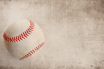 Grunge texture antique looking baseball.  Great background or graphic for the all american sport or ball player athletes.