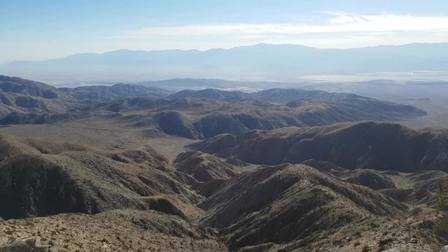 Pan view at the keys view, in Joshua tree national park, in California, United states of america