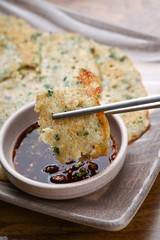 Memiljeon. korean style Buckwheat pancake.