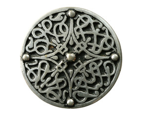isolated celtic brooch