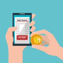 smartphone device electronic commerce vector illustration design