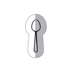 sticker figure spoon icon, vector illustraction design image