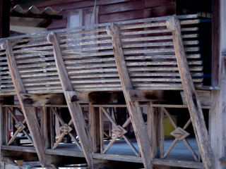 Thai Old balcony wood