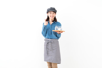 いいね・サムズアップ・カフェ・スタッフ