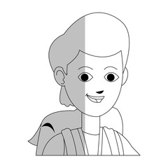 handsome young man with backpack icon image vector illustration design 