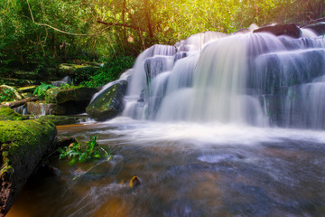 beautiful waterfall in rainforest at phu tub berk mountain  phetchabun, Thailand (Mun Dang waterfalls)