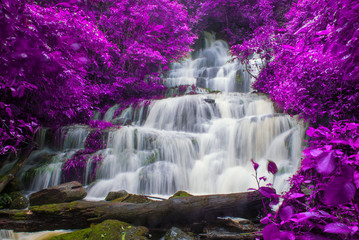beautiful waterfall in rainforest at phu tub berk mountain  phetchabun, Thailand (Mun Dang...