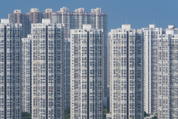 highrise residential building in Hong Kong city