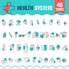Modern medical icon set.vector illustrator