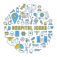 Modern medical icon set.vector illustrator